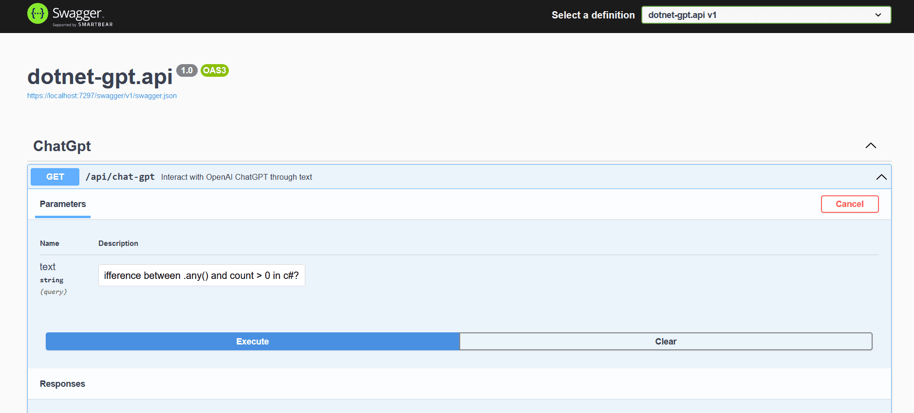 .NET 8 swagger result